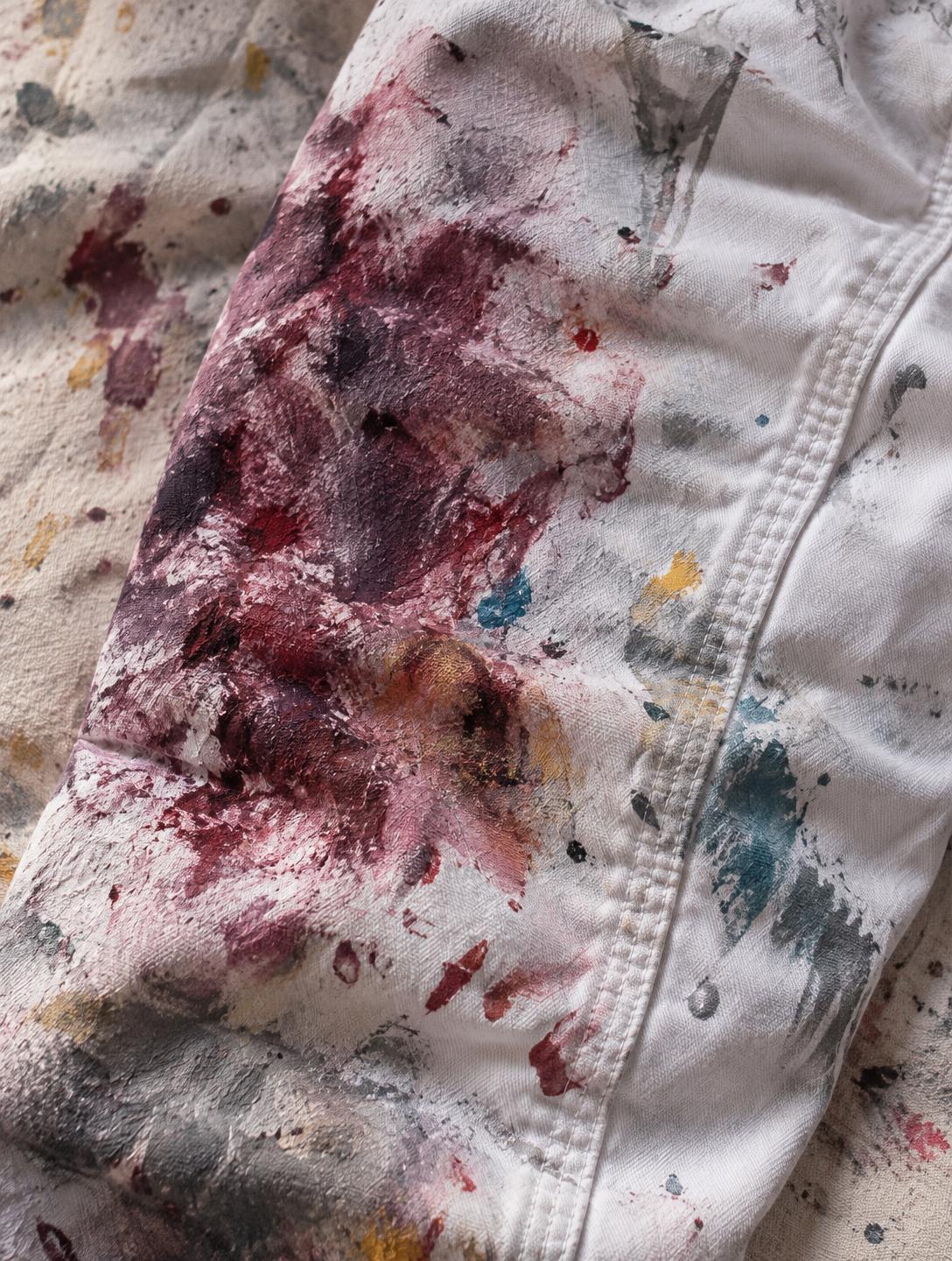 Detail of the original Blanc de Travail trousers